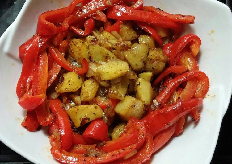 resep Oseng Kentang Paprika (Krompir Papriku Przena) Mediterran