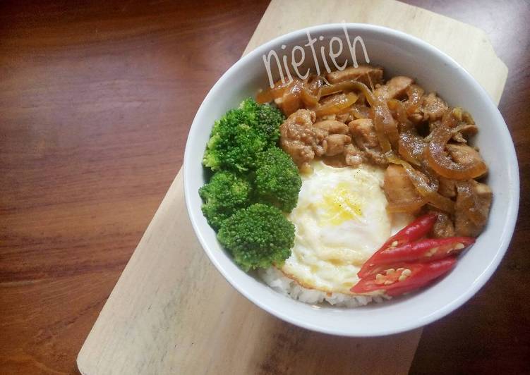 gambar untuk cara membuat Rice bowl chicken blackpepper