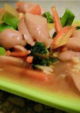 Brokoli sosis asam manis