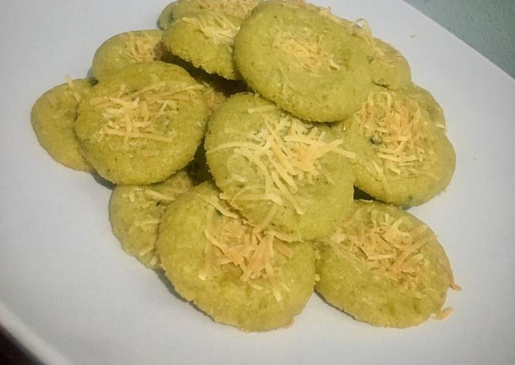 bahan dan cara membuat Matcha Green Tea Cheese Cookies