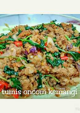 Tumis oncom daun kemangi