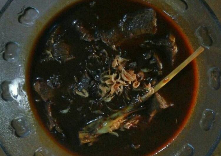 bahan dan cara membuat Daging rendang kuah simpel banget gak pake ribet