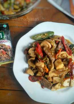 Beef and mushroom black pepper sauce #BikinRamadanBerkesan