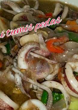 Tumis pedas cumi basah