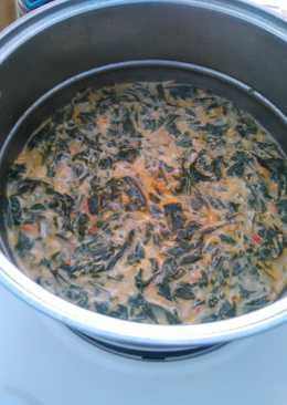 Sayur daun singkong + teri nasi