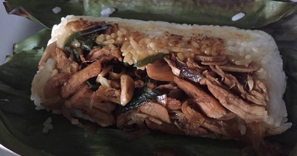 Resep Nasi bakar ayam ala Lisna Novita