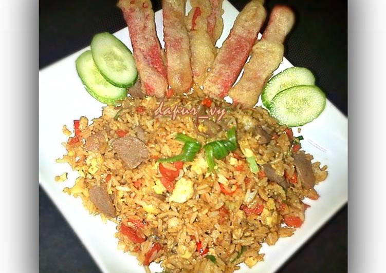  Resep  NASI  GORENG  simple  SOSIS goreng  tepung oleh 