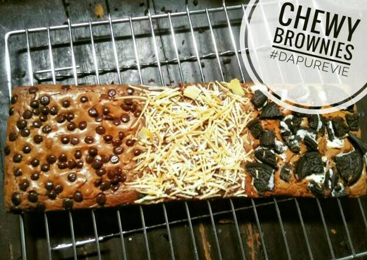 gambar untuk cara membuat Chewy brownies