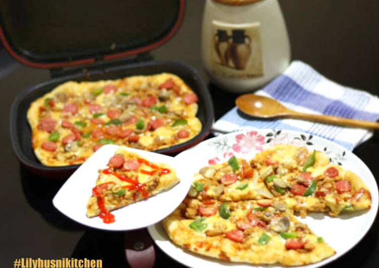 resep masakan Chicken Pizza & Sosis Happy call