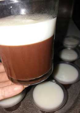 Puding cokelat vla susu