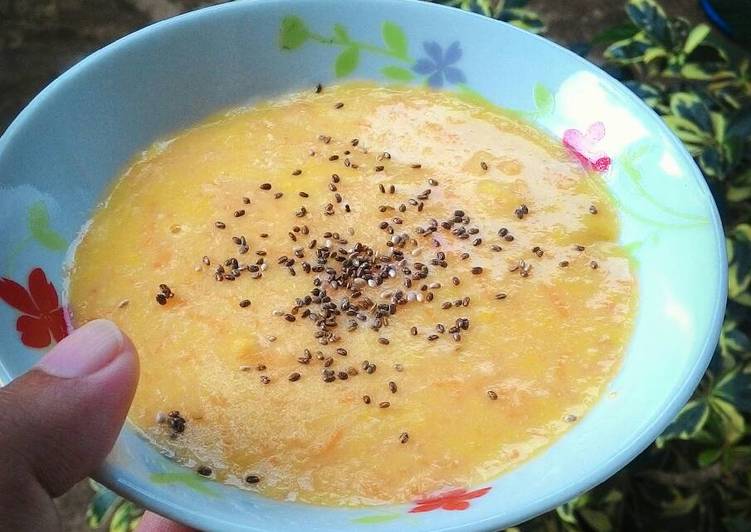 resep masakan Corn and Carrot Creamy Soup (MPASI 9m++)