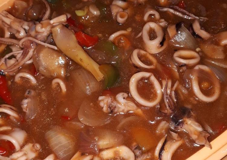 resep makanan Cumi asam manis Pedas