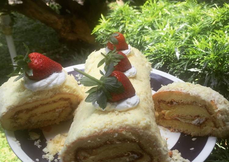 resep Cheese Roll Cake