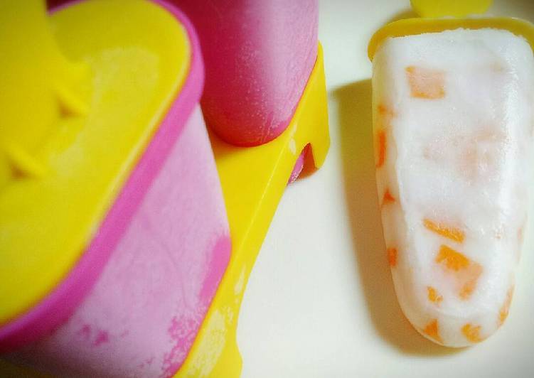 resep makanan Mango Milk Popsicle