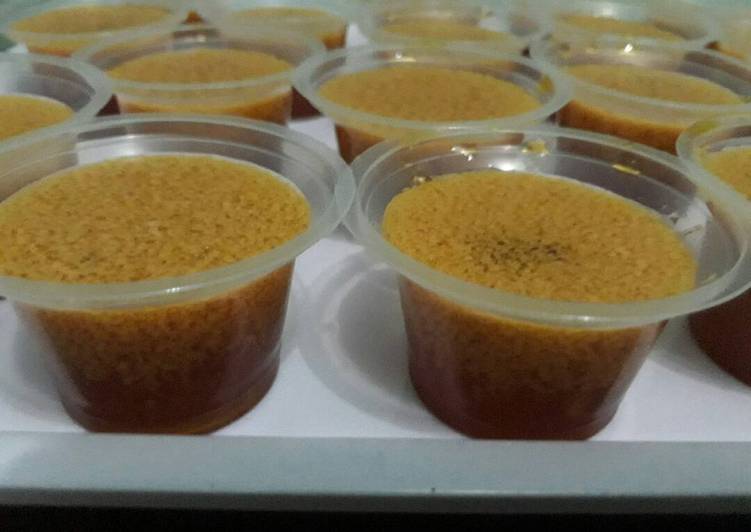 Cara Membuat Agar Agar Gula Merah / Cara Membuat Puding Santan Gula