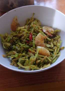 Tumis Bunga Pepaya Udang