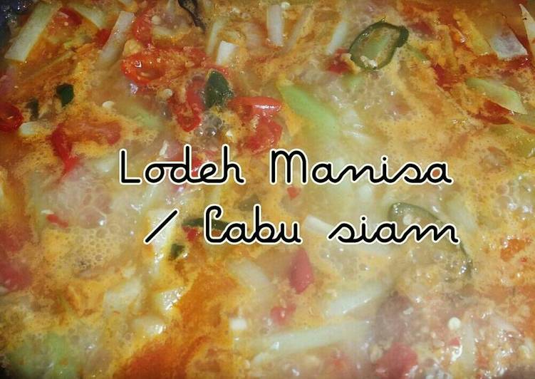 resep Lodeh manisa / labu siam