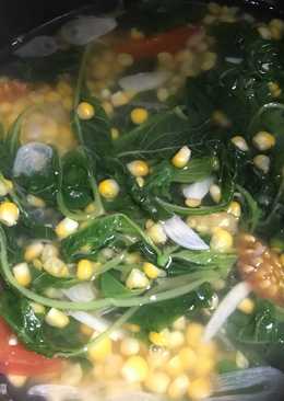 Sayur bayam jagung bening