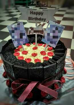 B'Day cake full coklat no butter cream (simple)