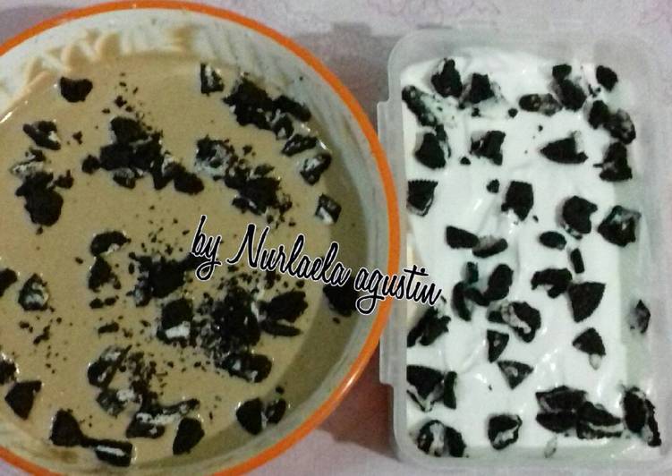 cara membuat Ice cream oreo