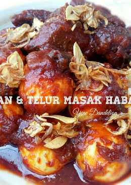 Ikan & Telur Masak Bumbu Habang (merah) Khas Banjar #Dandelion