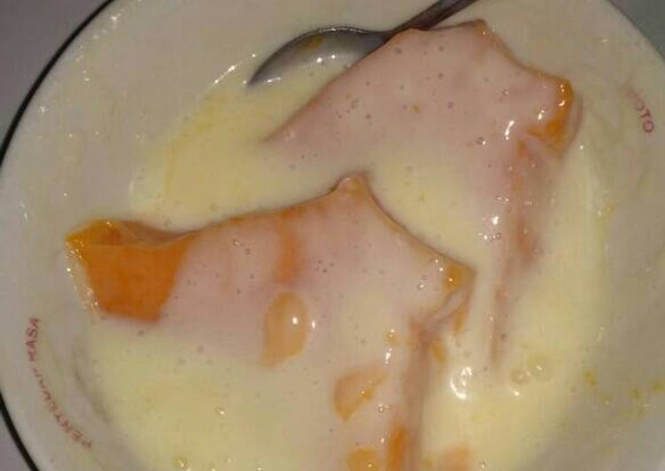 resep Puding susu mangga