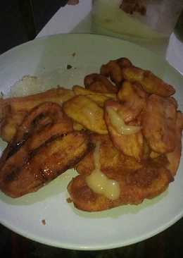 Pisang goreng susu