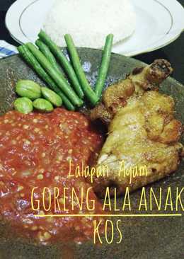 Lalapan Ayam Goreng ala anak kos