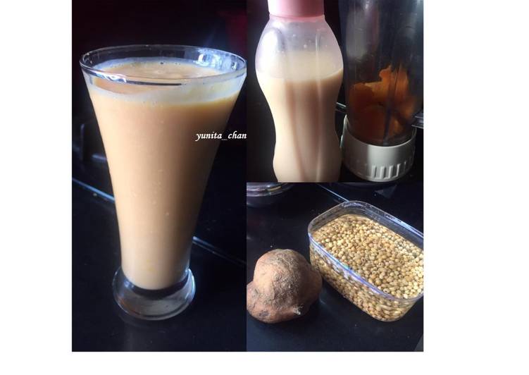 resep lengkap untuk Sweet Potato Soy Milk Juice