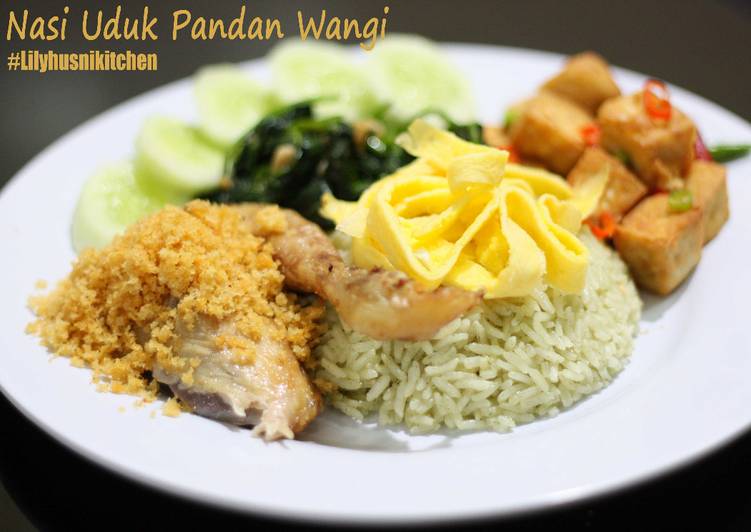 resep makanan Nasi Uduk Pandan Wangi dengan Rice cooker