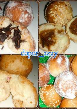 Roti Goreng/Donat Isi 3 Rasa (Keju, Abon & Cokelat)