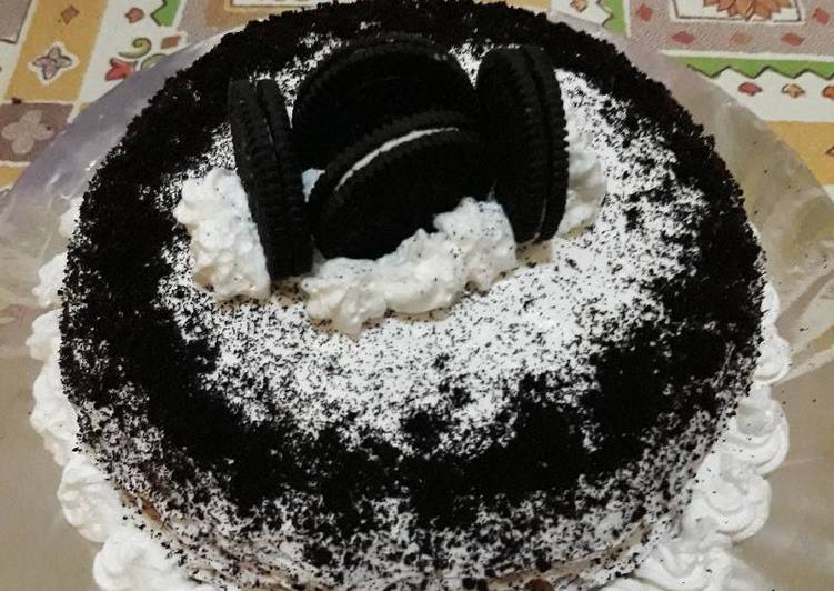 cara membuat Crepe Cake Oreo