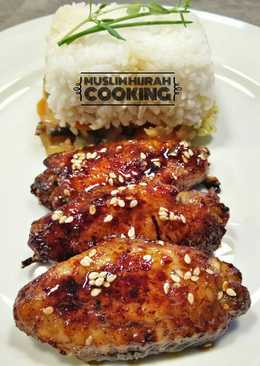 Grilled Chicken Wings with Oyster & Sesame Sauce