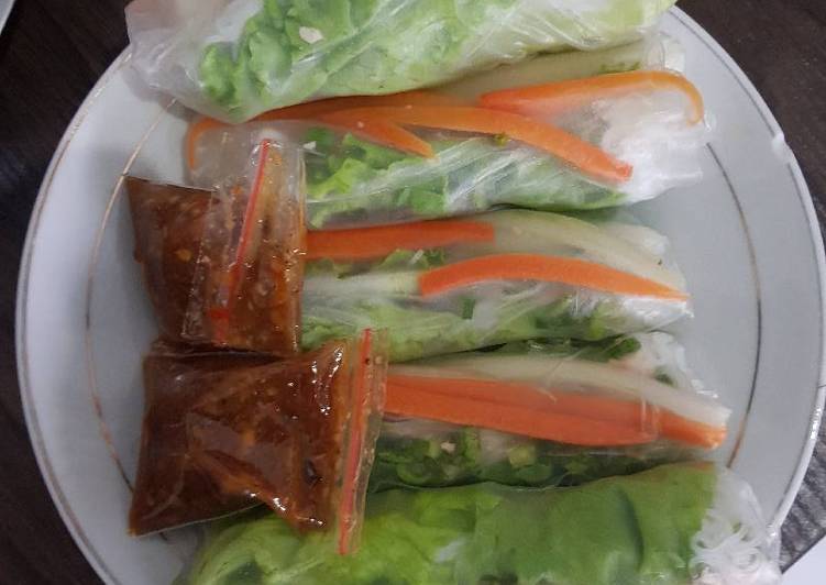resep Rice paper roll(lumpia vietnam)