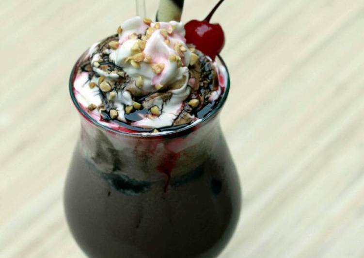 cara membuat Blended ice chocolate