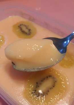 Mango yogurt silky puding