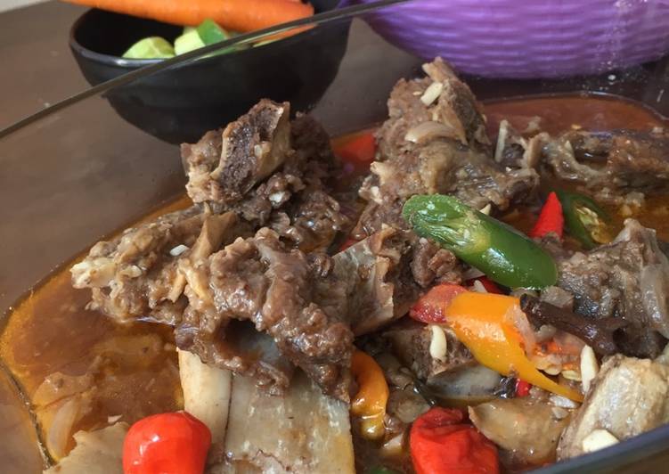 gambar untuk resep Daging / iga sapi asam manis pedas??