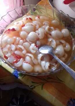 Rujak rambutan simple manis pedas