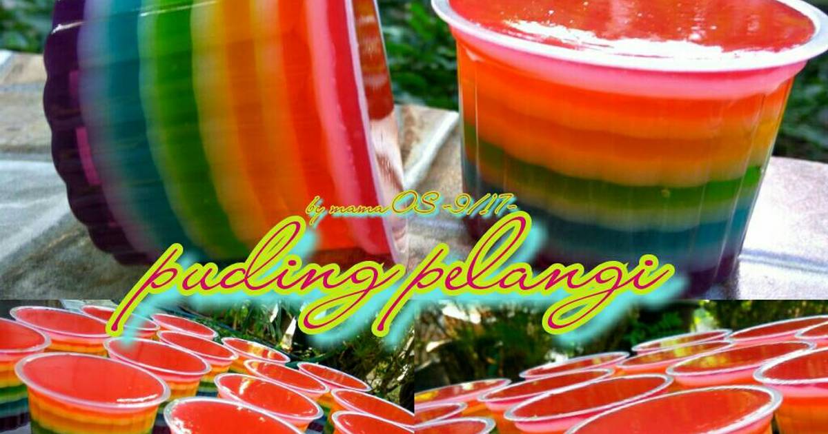 233 resep puding  pelangi  enak dan sederhana Cookpad