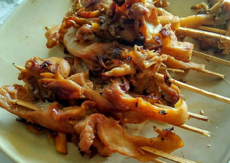 cara membuat Sate jamur,menu diet ala Mrs Bam