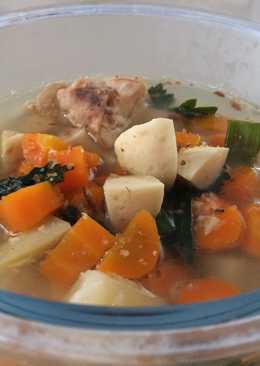 Sayur sop baso ayam enak