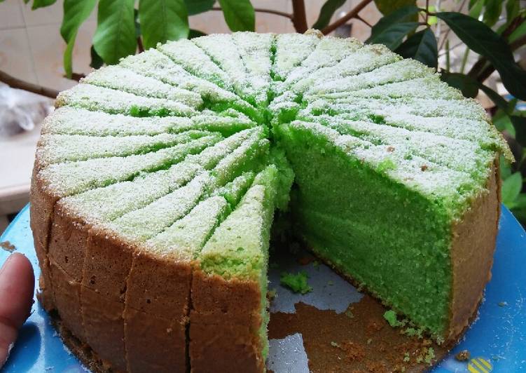 resep lengkap untuk Bolu Pandan Panggang Sederhana