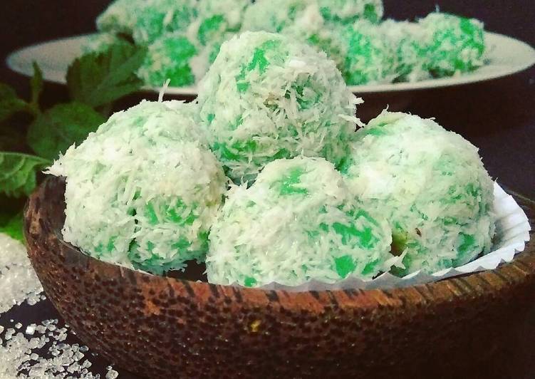 resep makanan Kelepon ketan..gula merah