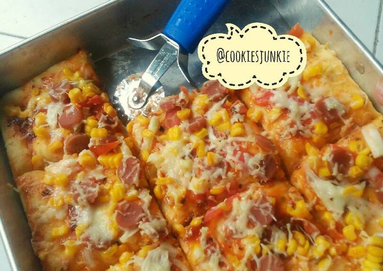 resep lengkap untuk [CookiesJunkie] Pizza Teflon+Telur empukkk bgt