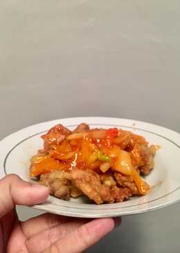 Ayam Crispy saus pedas manis