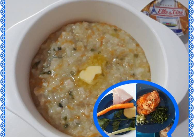 gambar untuk resep makanan Bubur Tim Soup Ayam (mpasi 7+ bulan)