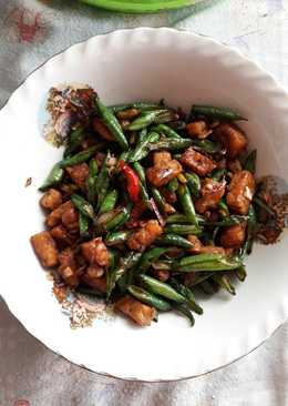 Tumis kacang panjang + tempe simple ð