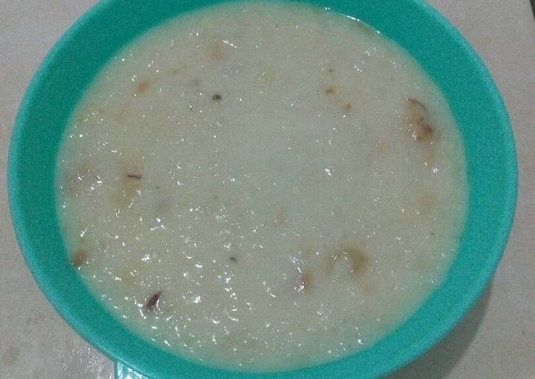 gambar untuk cara membuat Bubur nasi kaldu ceker cheezy