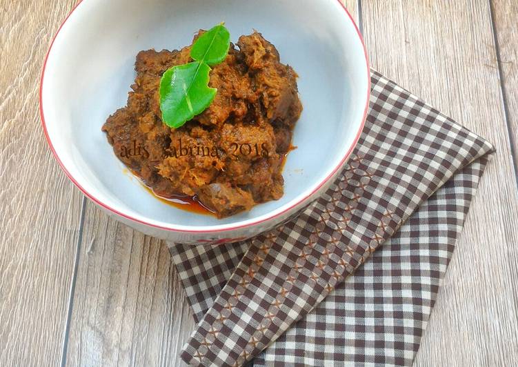 bahan dan cara membuat Rendang daging #pekaninspirasi