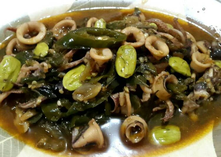 resep makanan Tumis Cumi Pete Cabe Ijo